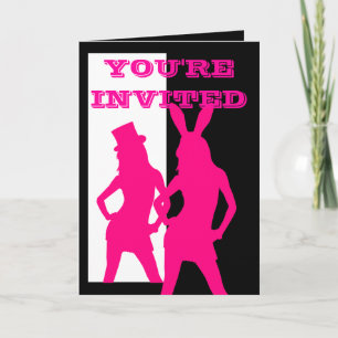 Convite Festa de garotas dançantes rosa
