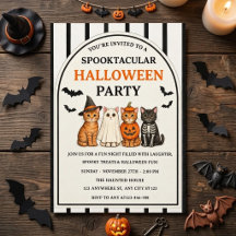Festa de Gatos de Halloween Encantadora e Assustad