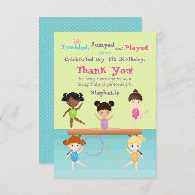 Convite Festa de Ginástica (Frente/Verso)