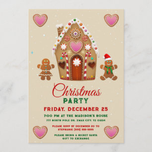 Convite Festa de Gingerbird Xmas