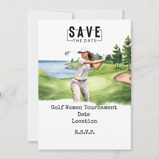 Convite Festa de Golfe Salve a Data (Frente)