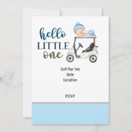 Convite Festa de golfe salve a data em Chá de fraldas BOY