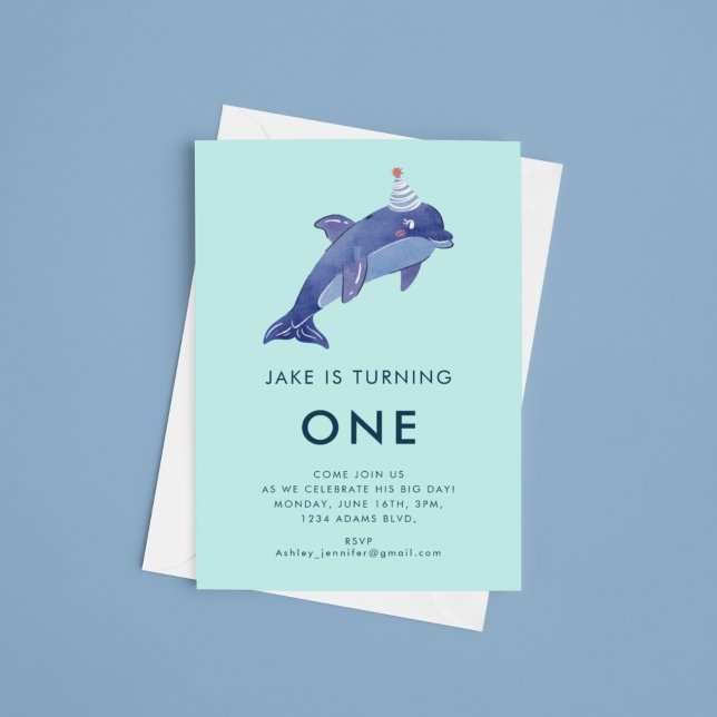 Convite Festa de Golfinhos Cólvora de Cólvora Que Aniversá (Criador carregado)