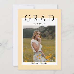 Convite Festa de Graduação com Foto em Ouro Amarelo Minima