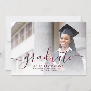 Convite Festa de Graduação com Foto Personalizada em Scrip