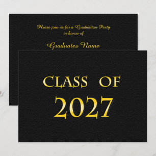 Convite Festa de Graduação da Turma Amarela e Preta de 202