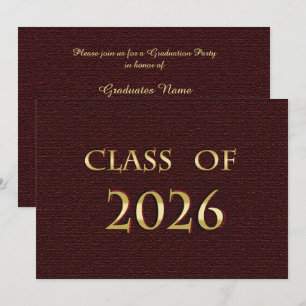 Convite Festa de Graduação da Turma de 2026 em Vinho e Dou