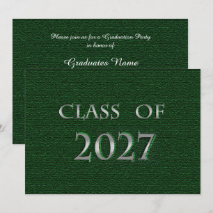 Convite Festa de Graduação da Turma Verde e Prata de 2027