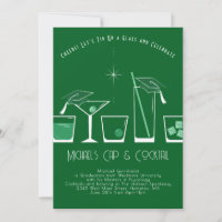 Festa de Graduação de Cápsula e Coquetel Verde Esc