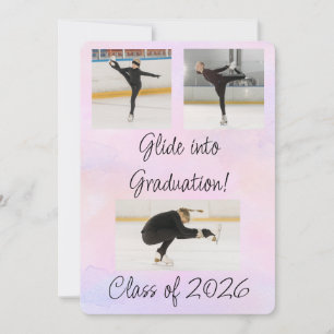 Convite Festa de Graduação de Patinação no Gelo com Aquare