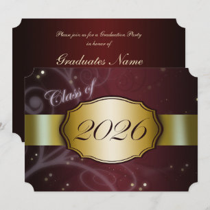 Convite Festa de Graduação Marrom e Dourado 2026