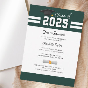 Convite Festa de Graduação Verde Roteiro Grad 2023