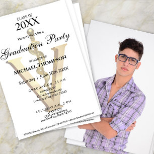 Convite Festa de Graduação Veterinária em Ouro Elegante