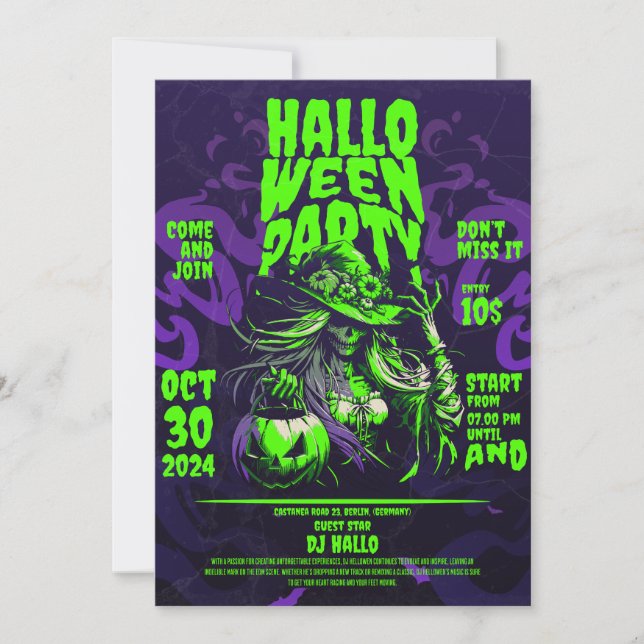 Convite Festa de Halloween (Frente)