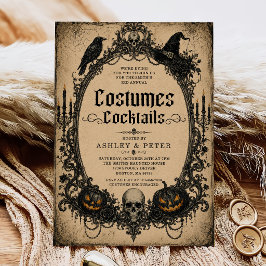 Convite Festa de Halloween Adulto de Fantasias e Coquetéis