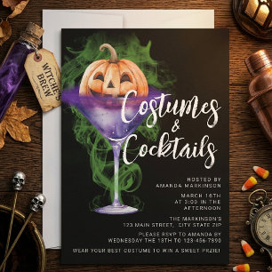 Convite Festa de Halloween Adultos: Fantasias e Coquetéis