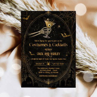 Convite Festa de Halloween Adultos Fantasias e Coquetéis