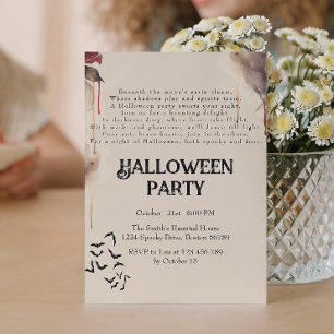 Convite Festa de Halloween assustadora do Poem Spooky