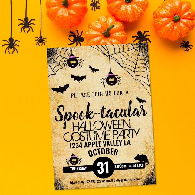 Convite festa de halloween assustadora e espantosa (Criador carregado)