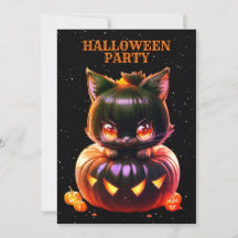 Festa de Halloween Black Cat Pumpkin Horror Assust