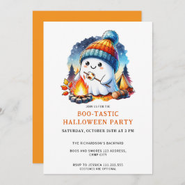 Convite Festa de Halloween Boo-Tastic Ghost Bonita