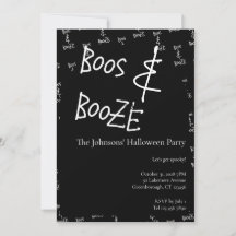Festa de Halloween Boos e Bebida Preta e Branca
