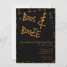 Festa de Halloween Boos e Bebidas Laranja Preto