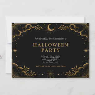 Convite Festa de Halloween Celestial Elegante 