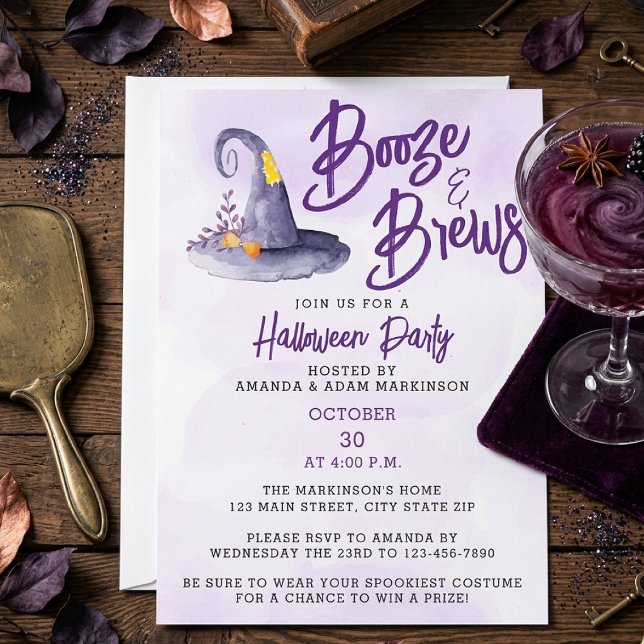 Convite Festa de Halloween com Bebidas e Cervejas Econômic (Criador carregado)