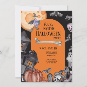 Convite Festa De Halloween Coma Bebida Assustadora