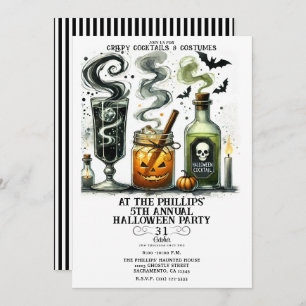 Convite Festa de Halloween, Coquetéis Cutes Assustadores