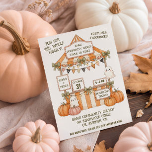 Convite Festa de Halloween Country Chic Trunk or Treat
