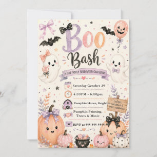 Convite Festa de Halloween Cute Boo Bash