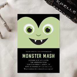 Convite Festa de Halloween Cute Vampire Monster Mash