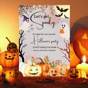 Convite Festa de Halloween da Família no Escritório com Fa
