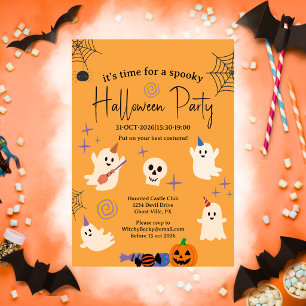 Convite Festa de Halloween da Família no Escritório com Fa