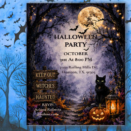 Convite Festa de Halloween da Floresta Assustadora