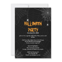 Festa de Halloween da Tipografia da Web Black Spid