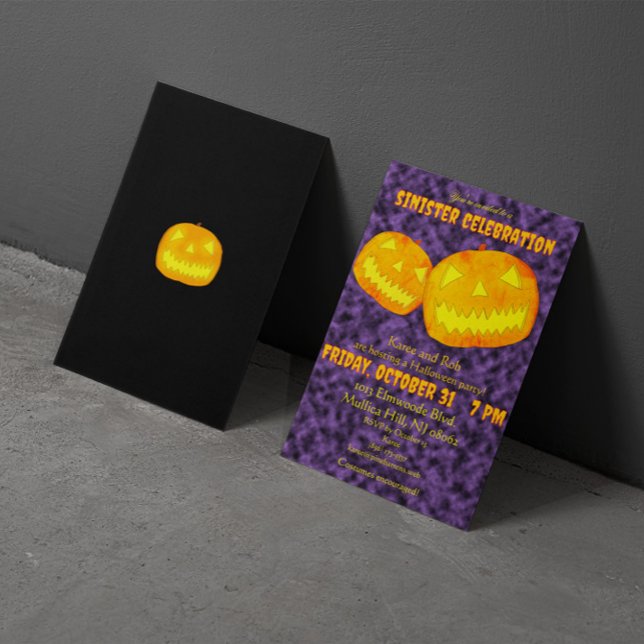Convite Festa de Halloween de Celebração Sinistra (Criador carregado)