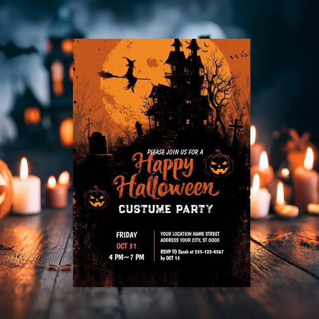 Convite Festa de Halloween de Charm Spooky (Criador carregado)
