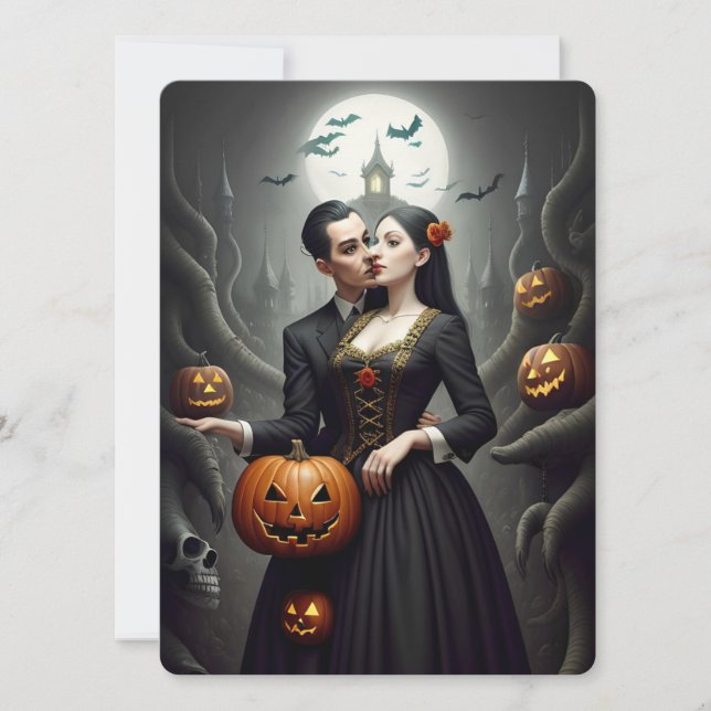 Convite Festa de Halloween de Costumes e Caldedões (Frente)