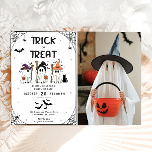 Convite Festa de Halloween de Doce ou Travessura