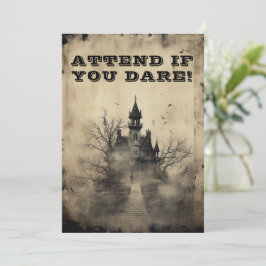 Convite Festa de Halloween de Mansão Assustadora Spooktacu