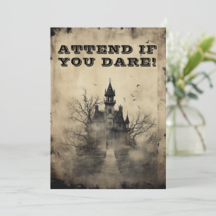 Convite Festa de Halloween de Mansão Assustadora Spooktacu