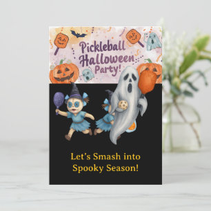 Convite Festa de Halloween de Pickleball