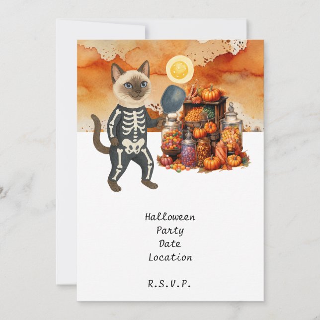 Convite Festa de Halloween de Picleball e Amigos (Frente)