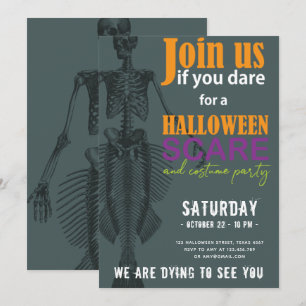 Convite Festa de Halloween de Sereia