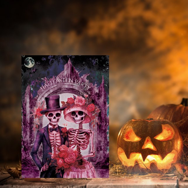 Convite Festa de Halloween de Skeleton Spookey (Halloween Party Invitation)