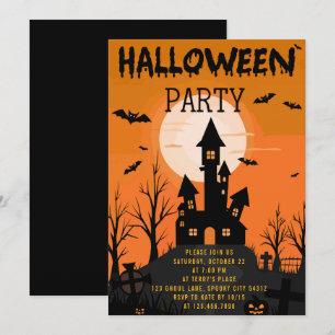 Convite Festa de Halloween de Spooky Castle