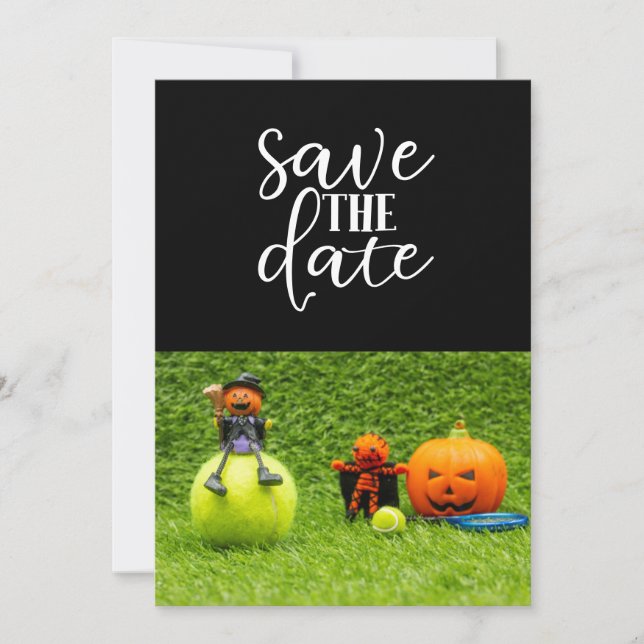 Convite Festa de Halloween de tênis com tênis e fantasma (Frente)